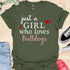 Just a girl who loves bulldogs - V4 - Elegant Lovely T-Shirt